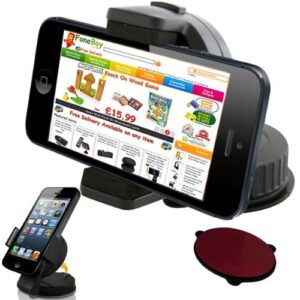 leegoal(tm) unisuction 360 in-car windscreen suction holder mount for apple iphone 3g, 3gs, 4, 4s / ipod touch 2g, 3g, 4g