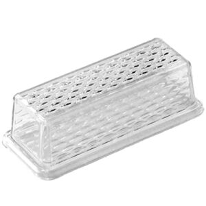 chef craft select plastic butter dish, 7 inches in length, clear
