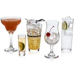 libbey mixologist 18-piece bar in a box cocktail set