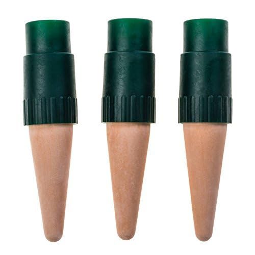 Blumat Bottle Adapter (3 Pack): Self Watering Spikes/Houseplant Watering Stakes, Automatic Irrigation System, Use When On Vacation,Terracotta Spikes to use with Recycled Plastic Water Bottles