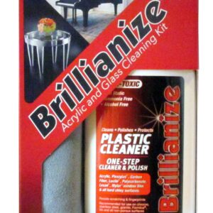 Brillianize Plastic and Glass Cleaning Kit with Microsuede Polishing Cloth