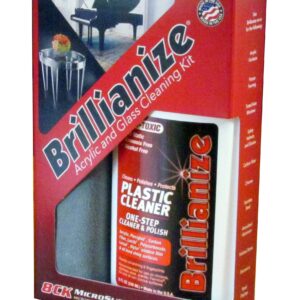 Brillianize Plastic and Glass Cleaning Kit with Microsuede Polishing Cloth