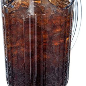 Carlisle FoodService Products Plastic Pitcher, 48 Ounces, Clear (Pack of 6)