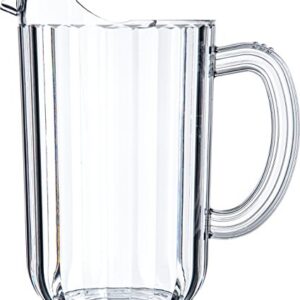 Carlisle FoodService Products Plastic Pitcher, 48 Ounces, Clear (Pack of 6)