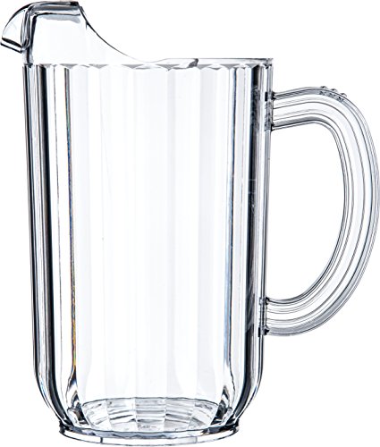 Carlisle FoodService Products Plastic Pitcher, 48 Ounces, Clear (Pack of 6)