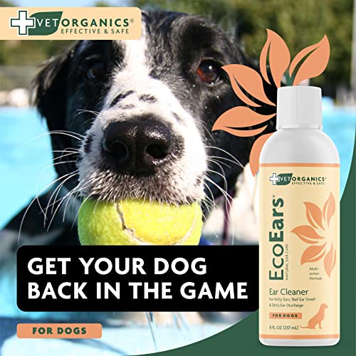 EcoEars Dog Ear Cleaner. Natural Multi-Action Formula. for Bad Discharge & Smell. Naturally Removes Foreign Matter and Cleanses The Most Difficult Ears. 100% Guaranteed