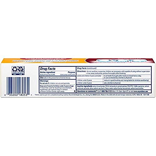 ARM & HAMMER Complete Care Fluoride Anticavity Toothpaste, Fresh Mint 6 oz (Pack of 4)