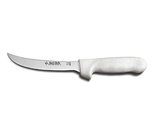 Dexter Russell S116-6 Sani-Safe (02473) Boning Knife, 6", curved, stiff, stain-free, high-carbon steel, non-slip, textured, polypropylene white handle​‌‌‌​‍​​‌‌‌​‍​‌​​‌​‍​​‌‌‌‌​‍​​‌‌​‌‍​​‌‌​​‍​​