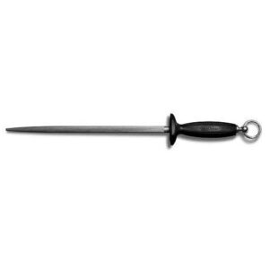 dexter-russell 12-inch butcher steel, black handle