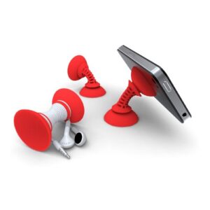 stkr concepts simple sucker - flexible smartphone mount - red