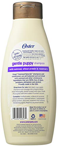 Oster Oatmeal Naturals Gentle Puppy Dog Shampoo, Baby Powder, 18 Fluid Ounces (078590-145-001)