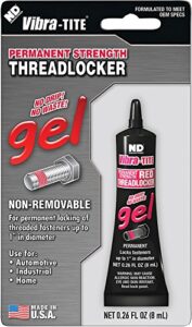 vibratite 135 permanent strength gel anaerobic threadlocker 6 milliliter tube red