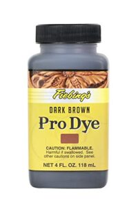 fiebing's pro dye dark brown, 4 oz. - professional oil dye for leather