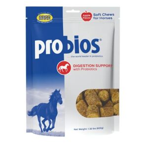 probios horse soft chews, apple flavor, net weight 1.32 lbs(600 grams)