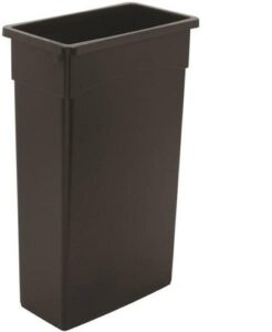continental commercial 8322bk rectangle refuse trash receptacle without handles, 23 gal 30 in l