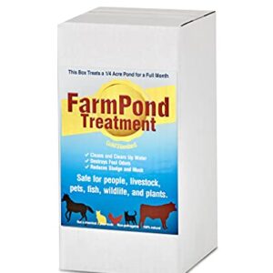 Farm Pond Treatment 80065 Multi Purpose Biological Pond Treatment, Amber liquid and brown powder