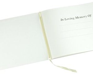 in Loving Memory Funeral Guest Book - Informal Lined Inner Page Format - Presentation Boxed - Black - Size: 10.5" x 7.6"