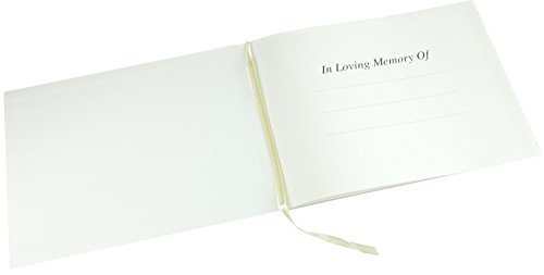 in Loving Memory Funeral Guest Book - Informal Lined Inner Page Format - Presentation Boxed - Black - Size: 10.5" x 7.6"