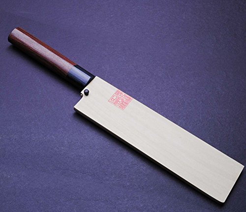 Yoshihiro VG-10 46 Layers Hammered Damascus Nakiri Japanese Vegetable Knife (6.5'' (165mm) Rosewood Handle)