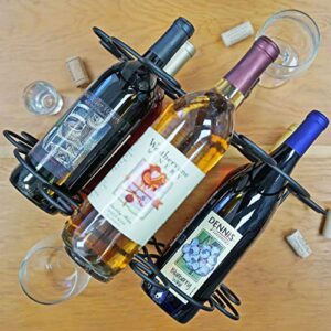 Southern Homewares 7-Bottle Minuet Free Standing Wine Rack w/Scroll Design for Kitchen Organization of Wine Spirit Bottles - ‎SH-10048