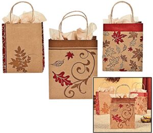 fall goodie bags with handles - 12 craft bags - party supplies
