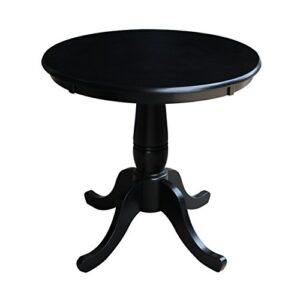 international concepts 30-inch round by 30-inch high top ped table, black