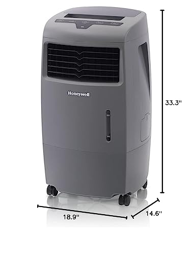 Honeywell 500 CFM Indoor Outdoor Portable Evaporative Cooler, Fan, & Humidifier with Remote Control