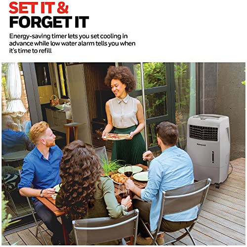 Honeywell 500 CFM Indoor Outdoor Portable Evaporative Cooler, Fan, & Humidifier with Remote Control