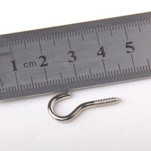 CJESLNA 50pcs Screw Hook Eye Silver