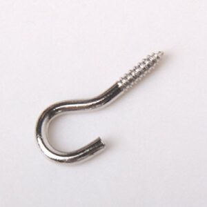 CJESLNA 50pcs Screw Hook Eye Silver