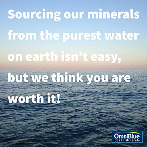 OmniBlue Ocean Minerals | 100% Natural Solar-Harvested Ocean Electrolytes | All Required Macro and Trace Minerals | Not Lab-Made | No Additives … (8 oz.)