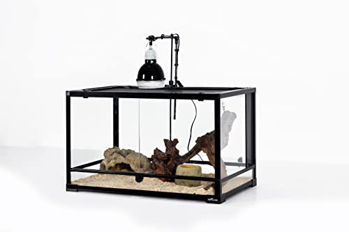 TRIXIE 41 Gallon Glass Terrarium, Double Hinged Doors, Mesh Top, Waterproof Base, Black