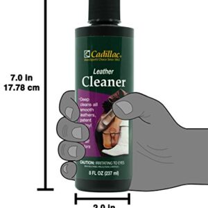 Cadillac Leather Cleaner - Great for Shoes, Boots, Handbags, Car Upholstery, Furniture- Removes Surface Dirt, Grime, Salt and More From Finished Leathers