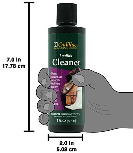 Cadillac Leather Cleaner - Great for Shoes, Boots, Handbags, Car Upholstery, Furniture- Removes Surface Dirt, Grime, Salt and More From Finished Leathers