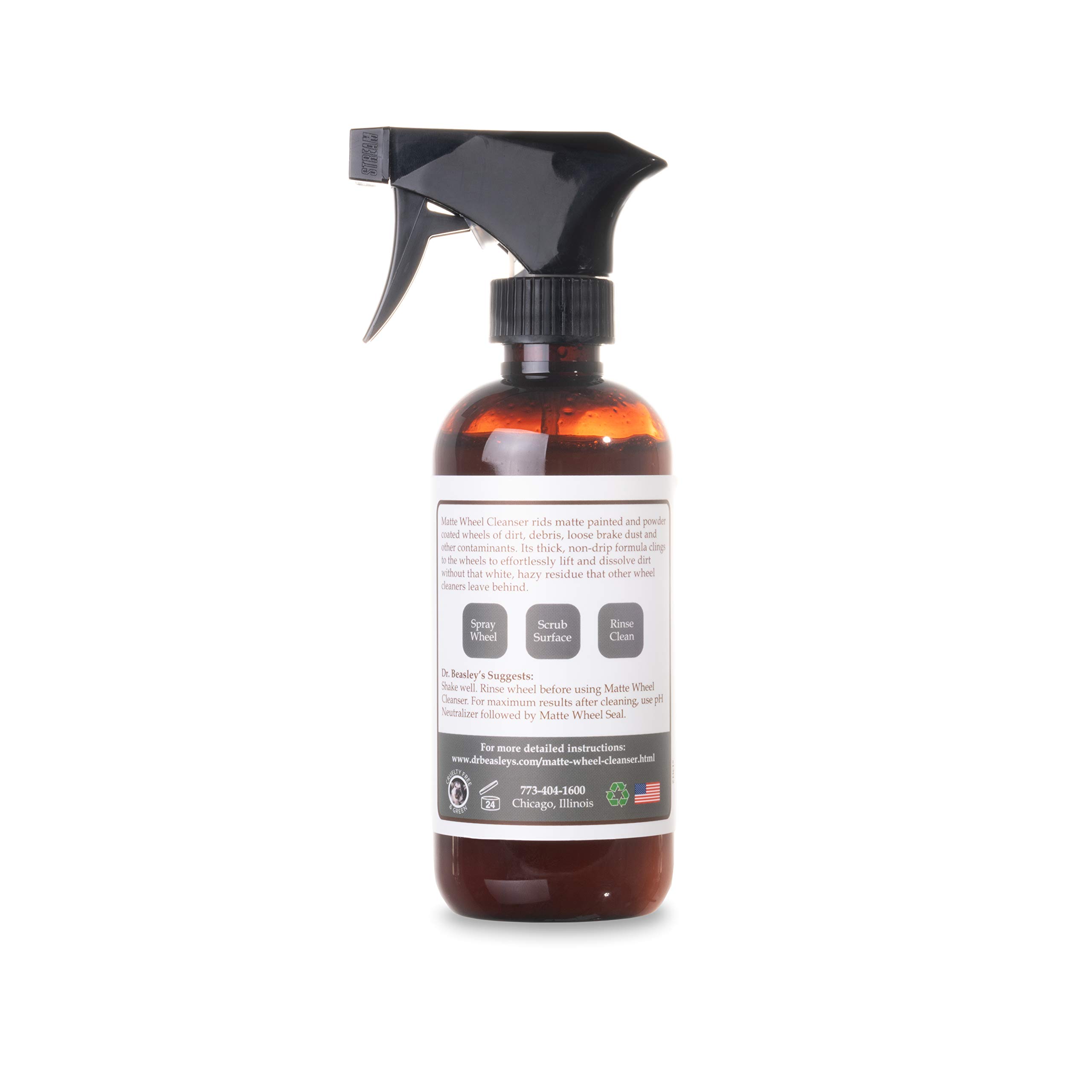 Dr. Beasley's Matte Wheel Cleanser - 12 oz, Designed for Painted and Powder-Coated Matte Wheels, pH Balanced Formula, Readily Biodegradable