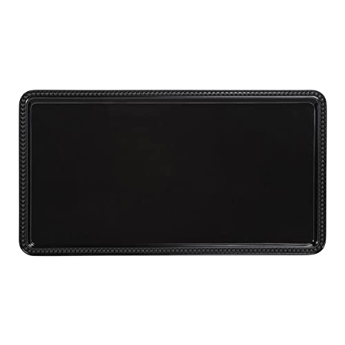 Black Rectangular Tray, 15" x 8" x 1"