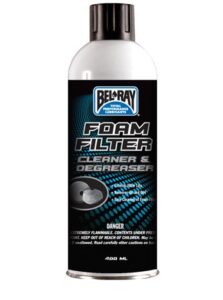 bel-ray foam filter cleaner & degreaser aerosol (400 ml), manufacturer: bel-ray, manufacturer part number: 99180-a400w-ad, stock photo - actual parts may vary.