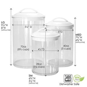 Calypso Basics by Reston Lloyd Acrylic Storage Canisters, Set of 3, Lemon