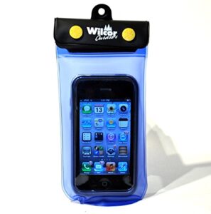 wilcor - waterproof cell phone pouch case - great for kayaking, camping, fishing - 1 pack