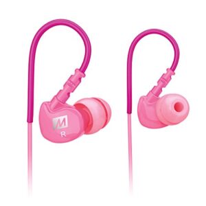 mee audio sport-fi m6 noise isolating in-ear headphones with memory wire (pink)
