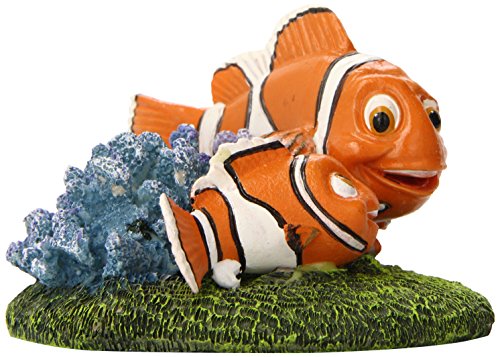 Penn-Plax Finding Nemo Resin Ornament for Aquariums, Nemo and Marlin, 4-Inch (NMR7)