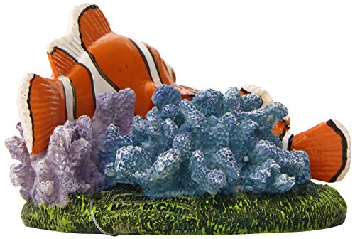 Penn-Plax Finding Nemo Resin Ornament for Aquariums, Nemo and Marlin, 4-Inch (NMR7)