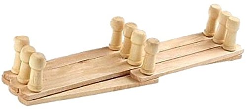 Home-Aide Expandable Hook Wood Wall Peg Rack - Wooden