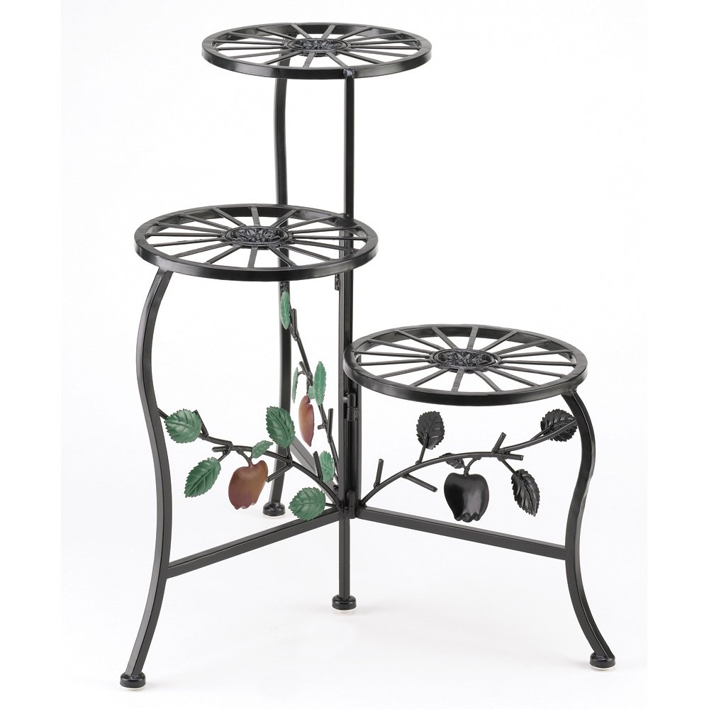 Accent Plus 39857 Country Apple Plant Stand, Multicolor,WROUGHT IRON