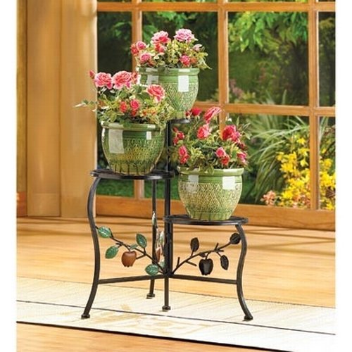 Accent Plus 39857 Country Apple Plant Stand, Multicolor,WROUGHT IRON