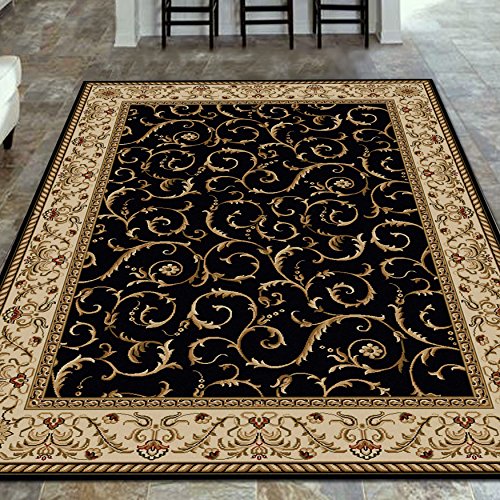 Radici 1599 Area Rug, 3'3 x 4'11, black