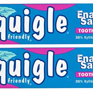 Squigle Enamel Saver Toothpaste (Canker Sore Prevention & Treatment) Prevents Cavities, Perioral Dermatitis, Bad Breath, Chapped Lips - 2 Pack