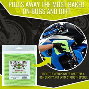 Bugslide Microfiber Mesh X-Treme Cleaning Cloth - Cleans and Polishes all Vehicle Surfaces without Scratching, Waffle Weave for Extra Cleaning Power, Use with all Bugslide Cleaning Products