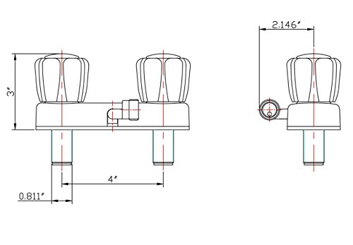 Dura Faucet DF-SA100A1-WT RV Shower Faucet Valve Diverter for Exterior Shower Boxes (White)