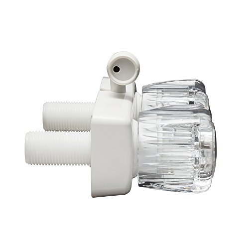 Dura Faucet DF-SA100A1-WT RV Shower Faucet Valve Diverter for Exterior Shower Boxes (White)